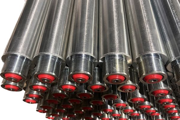 Poly-v belt driven conveyor roller